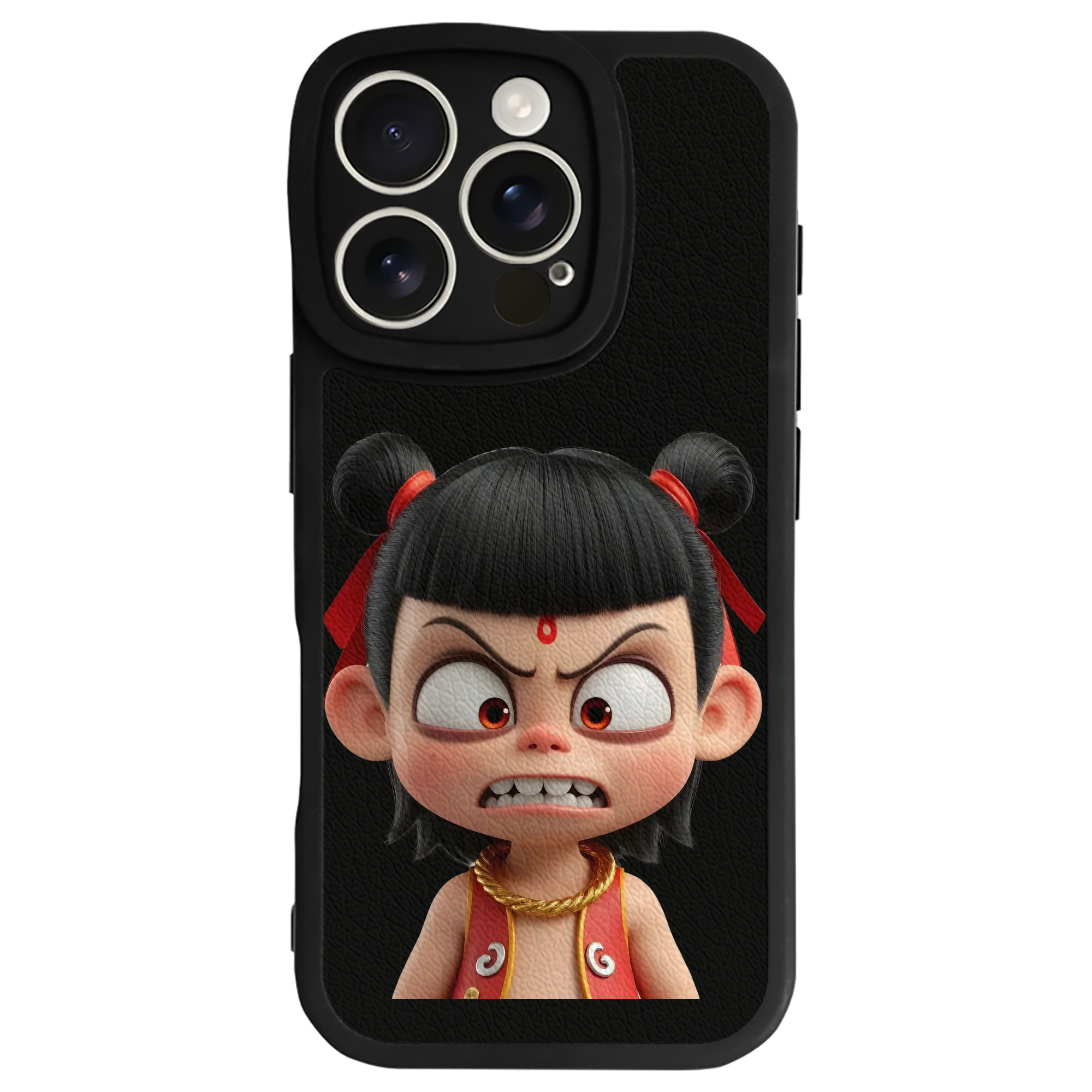 （画像用） Ne Zha 2 ナタ 魔童の大暴れ 【iPhone 16シリーズ対応】シリコンスマホケース（レザー調） 材質：シリコン